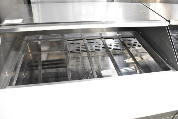 Turbo Air  PST-72-30-D6-N Stainless Steel Commercial Prep Table w/ 6 Drawers. 115 Volts, 1 Phase. Tested and Working! - Image 4 of 10