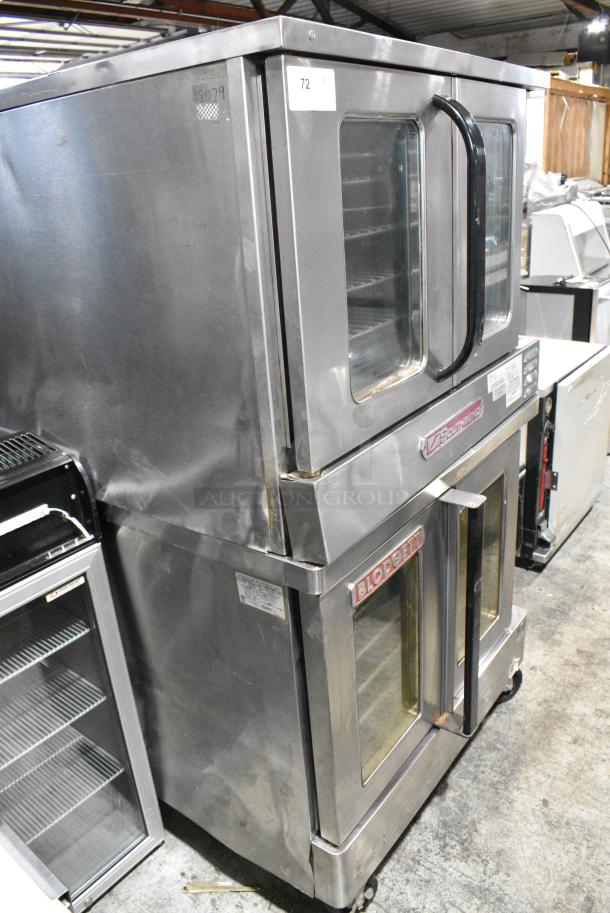2 Southbend GB/25CCH / Blodgett Zephaire-200-G Stainless Steel Commercial Natural Gas Powered Full Size Convection Oven w/ View Through Doors, Metal Oven Racks and Thermostatic Controls on Commercial Casters. 2 Times Your Bid! - Image 2 of 15