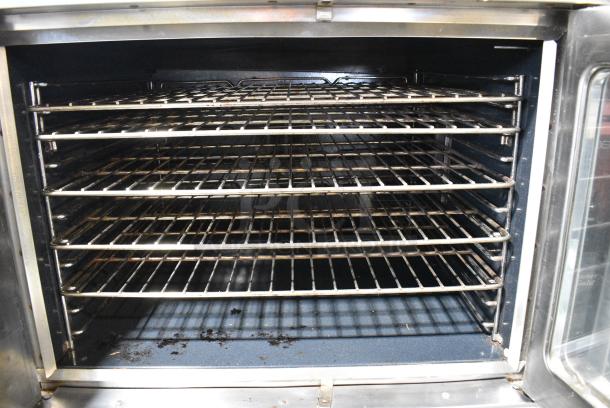 2 Southbend GB/25CCH / Blodgett Zephaire-200-G Stainless Steel Commercial Natural Gas Powered Full Size Convection Oven w/ View Through Doors, Metal Oven Racks and Thermostatic Controls on Commercial Casters. 2 Times Your Bid! - Image 6 of 15