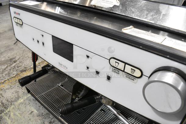 2018 Schaerer Barista Metal Commercial Countertop 2 Group Automatic Espresso Machine w/ 2 Hoppers and 2 Portafilters. 208-240 Volts, 1 Phase. - Image 4 of 9
