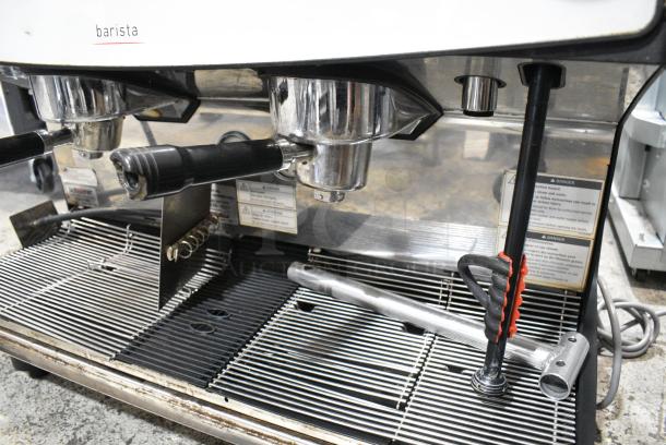 2018 Schaerer Barista Metal Commercial Countertop 2 Group Automatic Espresso Machine w/ 2 Hoppers and 2 Portafilters. 208-240 Volts, 1 Phase. - Image 6 of 9