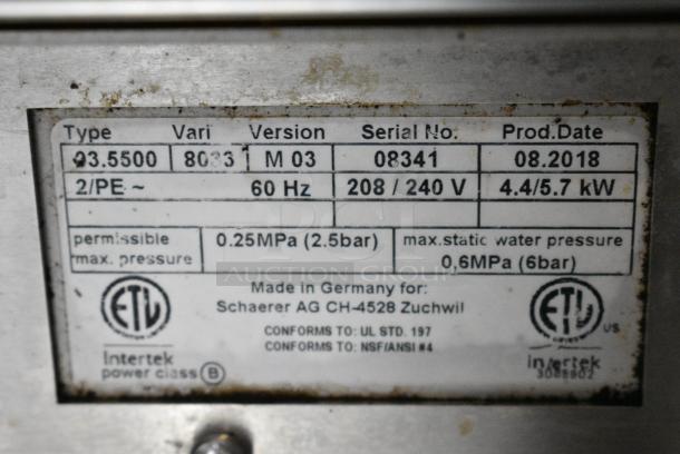 2018 Schaerer Barista Metal Commercial Countertop 2 Group Automatic Espresso Machine w/ 2 Hoppers and 2 Portafilters. 208-240 Volts, 1 Phase. - Image 8 of 9
