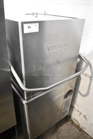 Hobart AM15 Stainless Steel Commercial Straight Pass Through Dishwasher. 208-240 Volts, 3 Phase.