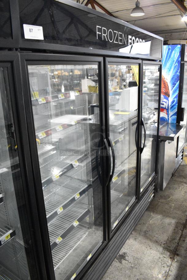 2018 True GDM-72-HC Metal Commercial 3 Door Reach In Freezer Merchandiser w/ Poly Coated Racks. 115/208-230 Volts, 1 Phase. Tested and Working! - Image 2 of 12