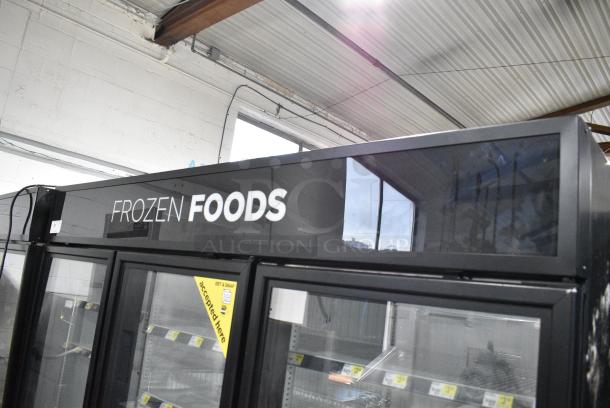 2018 True GDM-72-HC Metal Commercial 3 Door Reach In Freezer Merchandiser w/ Poly Coated Racks. 115/208-230 Volts, 1 Phase. Tested and Working! - Image 4 of 12