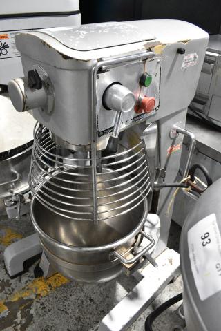 Metal Commercial Floor Style Planetary Dough Mixer w/ Stainless Steel Mixing Bowl, Bowl Guard. 110 Volts, 1 Phase. Tested and Does Not Power On