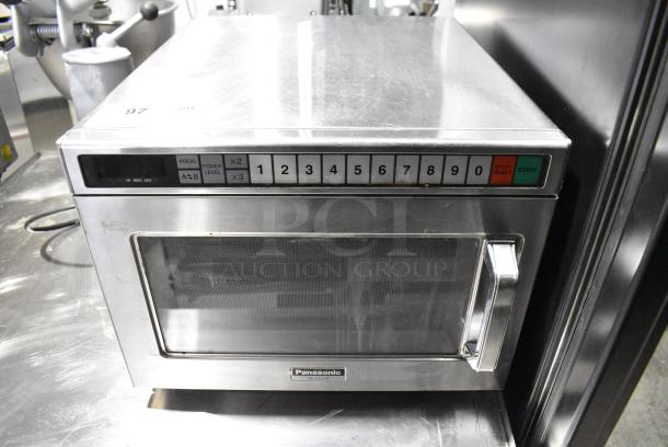 Panasonic NE-2157R Stainless Steel Commercial Countertop Microwave Oven. - Image 1 of 8