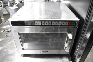 Panasonic NE-2157R Stainless Steel Commercial Countertop Microwave Oven.