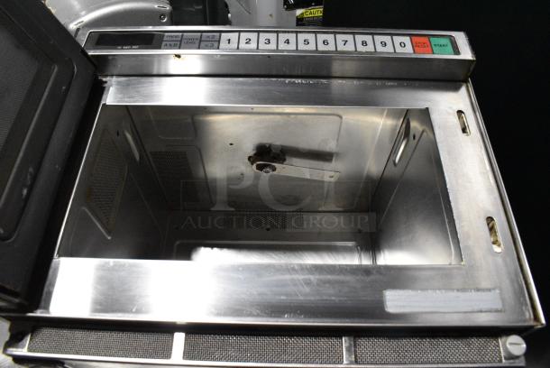 Panasonic NE-2157R Stainless Steel Commercial Countertop Microwave Oven. - Image 6 of 8