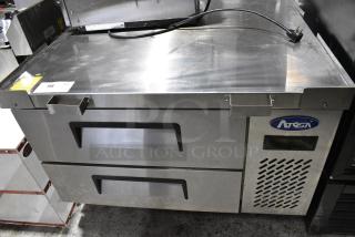 2021 Atosa MGF8448GR Stainless Steel Commercial 2 Drawer Chef Base on Commercial Casters. 115 Volts, 1 Phase. Tested and Working!