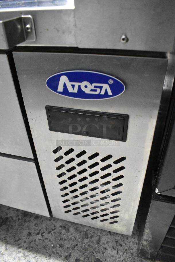 2021 Atosa MGF8448GR Stainless Steel Commercial 2 Drawer Chef Base on Commercial Casters. 115 Volts, 1 Phase. Tested and Working! - Image 4 of 7