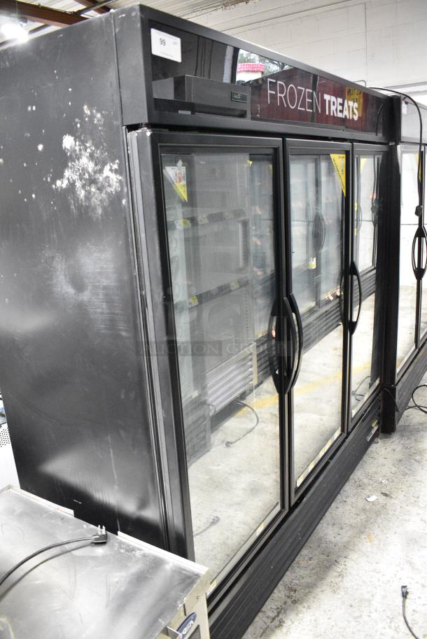 2018 True GDM-72F-HC Metal Commercial 3 Door Reach In Freezer Merchandiser w/ Poly Coated Racks. 115/208-230 Volts, 1 Phase. Tested and Working! - Image 2 of 11