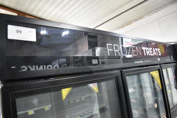 2018 True GDM-72F-HC Metal Commercial 3 Door Reach In Freezer Merchandiser w/ Poly Coated Racks. 115/208-230 Volts, 1 Phase. Tested and Working! - Image 3 of 11