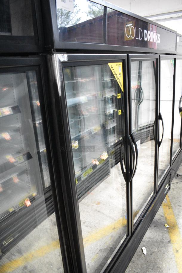 2018 True GDM-72-HC Metal Commercial 3 Door Reach In Cooler Merchandiser w/ Poly Coated Racks. 115/208-230 Volts, 1 Phase. Tested and Working! - Image 2 of 12