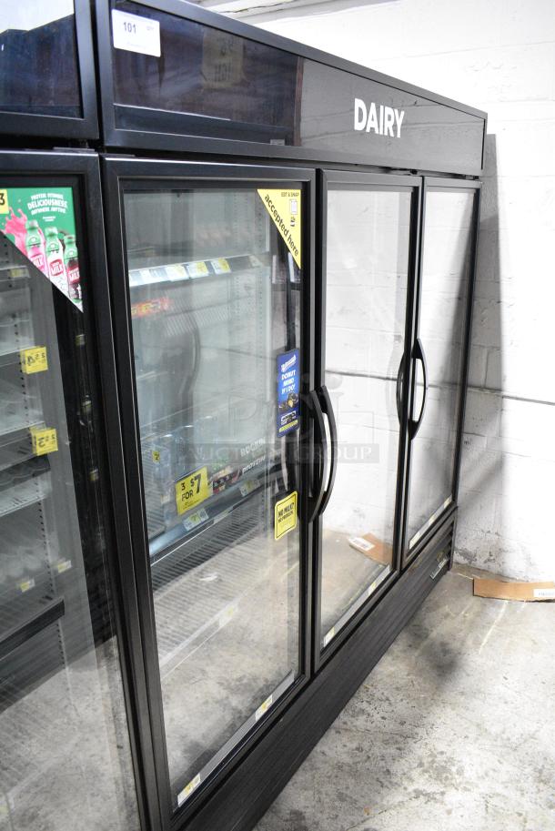 2018 True GDM-72-HC Metal Commercial 3 Door Reach In Cooler Merchandiser w/ Poly Coated Racks. 115/208-230 Volts, 1 Phase. Tested and Working! - Image 1 of 8