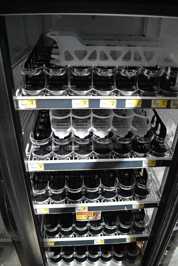 2016 True GDM-72-HC Metal Commercial 3 Door Reach In Cooler Merchandiser w/ Poly Coated Racks. 115/208-230 Volts, 1 Phase. Tested and Working! - Image 6 of 9