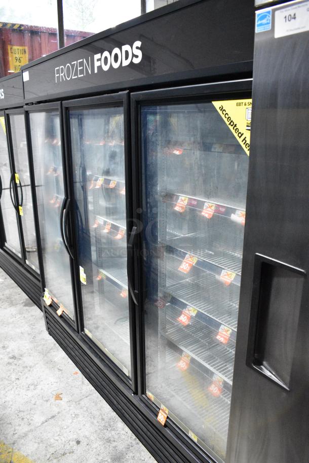 2016 True GDM-72F-HC Metal Commercial 3 Door Reach In Freezer Merchandiser w/ Poly Coated Racks. 115/208-230 Volts, 1 Phase. Tested and Working! - Image 1 of 11