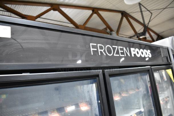 2016 True GDM-72F-HC Metal Commercial 3 Door Reach In Freezer Merchandiser w/ Poly Coated Racks. 115/208-230 Volts, 1 Phase. Tested and Working! - Image 3 of 11