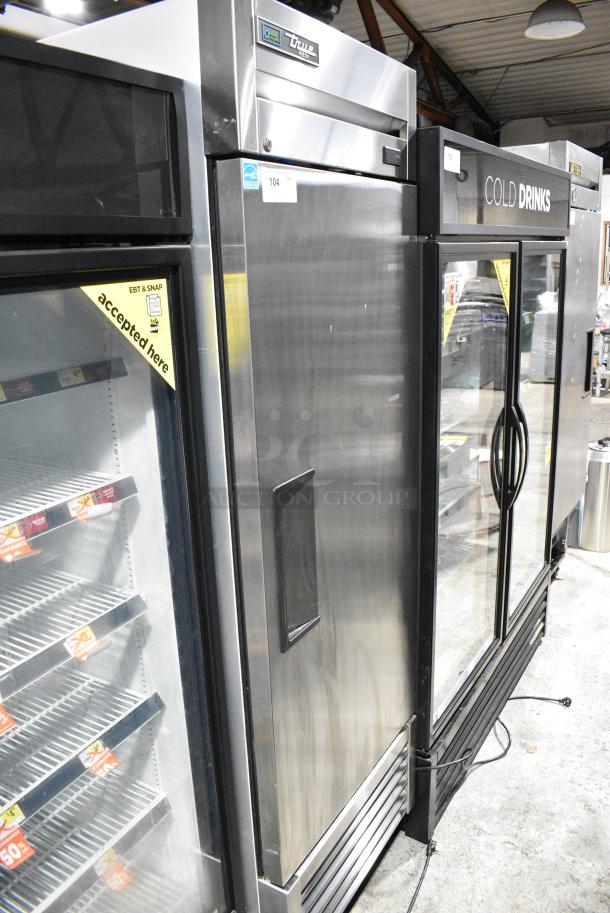 2019 True T-23F-HC Stainless Steel Commercial Single Door Reach In Freezer w/ Poly Coated Racks on Commercial Casters. 115 Volts, 1 Phase. Tested and Working! - Image 1 of 8