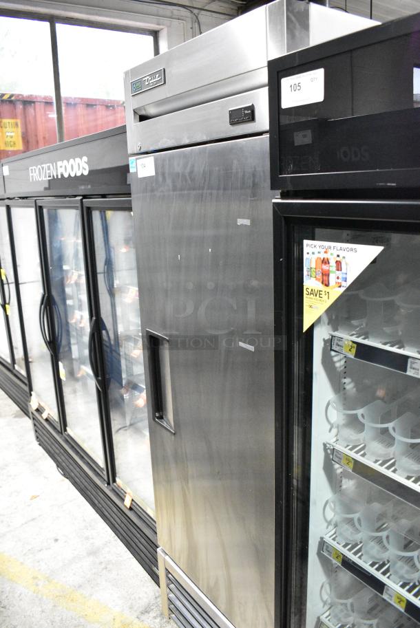 2019 True T-23F-HC Stainless Steel Commercial Single Door Reach In Freezer w/ Poly Coated Racks on Commercial Casters. 115 Volts, 1 Phase. Tested and Working! - Image 2 of 8
