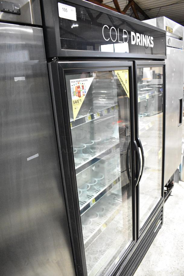 2018 True GDM-49-HC Metal Commercial 2 Door Reach In Cooler Merchandiser w/ Poly Coated Racks. 115 Volts, 1 Phase. Tested and Working! - Image 2 of 8