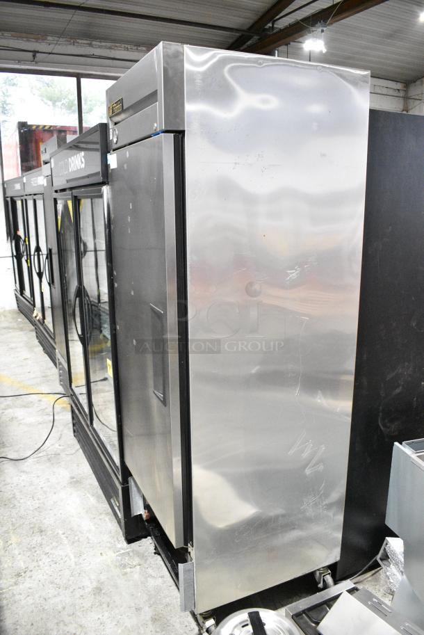 True T-23F Stainless Steel Commercial Single Door Reach In Freezer w/ Poly Coated Racks on Commercial Casters. 115 Volts, 1 Phase. Tested and Working! - Image 2 of 8