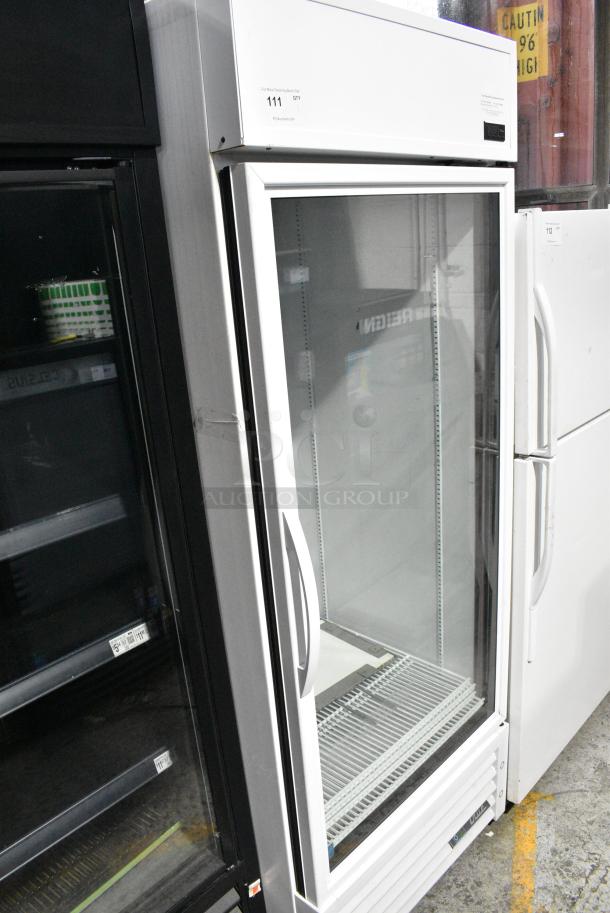 2021 True TSCI-600R-G-PH Metal Commercial Single Door Reach In Cooler Merchandiser w/ Poly Coated Racks. 115 Volts, 1 Phase. Tested and Working! - Image 2 of 8