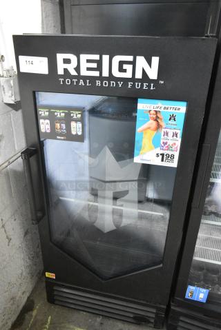 IDW GCG-10-FR334B Metal Commercial Single Door Reach In Cooler Merchandiser. 115 Volts, 1 Phase. Tested and Working!