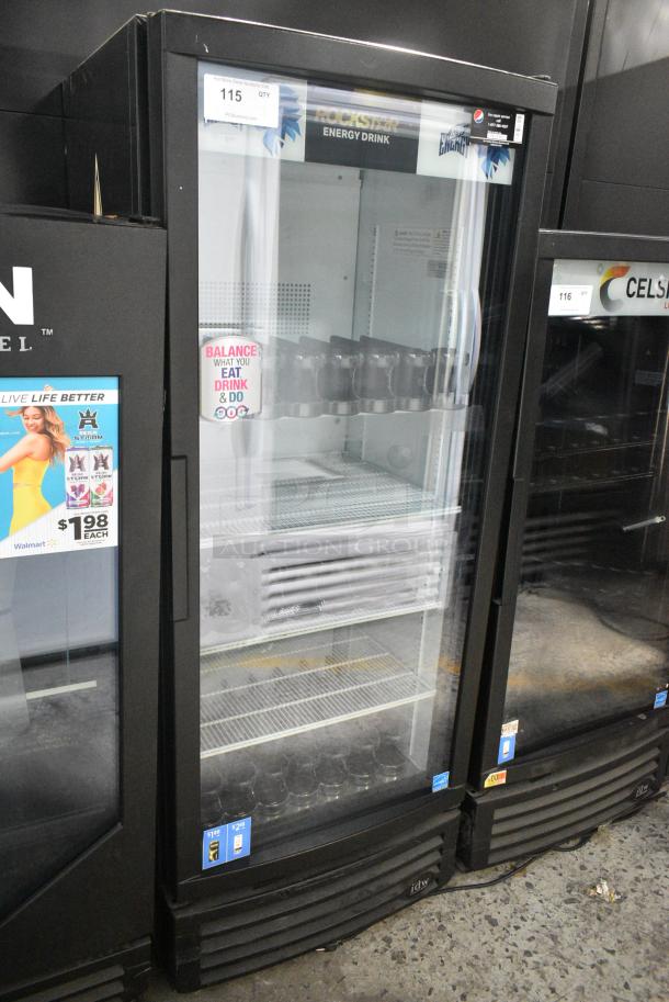 IDW G-12-F334B-HC Metal Commercial Single Door Reach In Cooler Merchandiser w/ Poly Coated Racks. 115 Volts, 1 Phase. Tested and Working! - Image 1 of 6