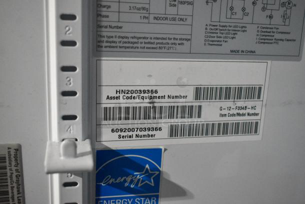 IDW G-12-F334B-HC Metal Commercial Single Door Reach In Cooler Merchandiser w/ Poly Coated Racks. 115 Volts, 1 Phase. Tested and Working! - Image 6 of 6