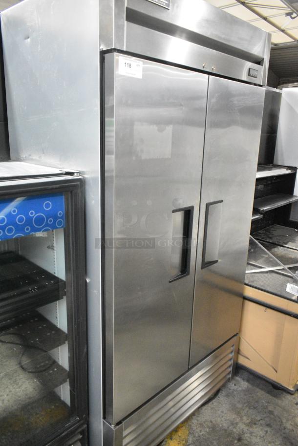 2019 True T-35-HC Stainless Steel Commercial 2 Door Reach In Cooler. 115 Volts, 1 Phase. Tested and Does Not Power On - Image 1 of 7