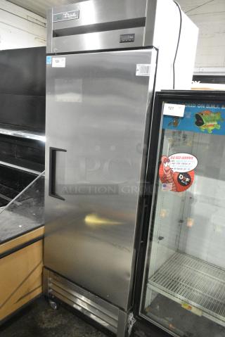 2019 True T-19F-HC Stainless Steel Commercial Single Door Reach In Freezer on Commercial Casters. 115 Volts, 1 Phase. Tested and Working!