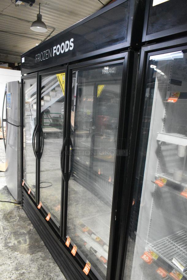 2017 True GDM-72F-HC Metal Commercial 3 Door Reach In Freezer Merchandiser w/ Poly Coated Racks. 115/208-230 Volts, 1 Phase. Tested and Working! - Image 2 of 8