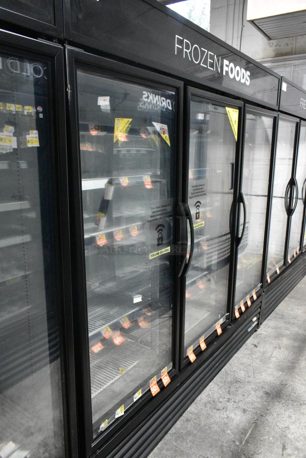2017 True GDM-72F-HC Metal Commercial 3 Door Reach In Freezer Merchandiser w/ Poly Coated Racks. 115/208-230 Volts, 1 Phase. Tested and Working! - Image 1 of 8