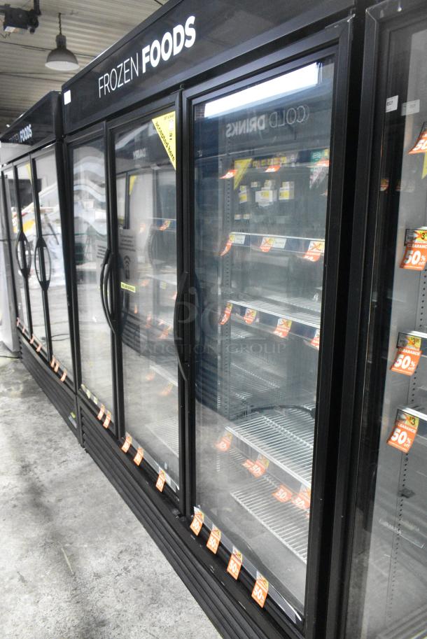 2017 True GDM-72F-HC Metal Commercial 3 Door Reach In Freezer Merchandiser w/ Poly Coated Racks. 115/208-230 Volts, 1 Phase. Tested and Working! - Image 2 of 8