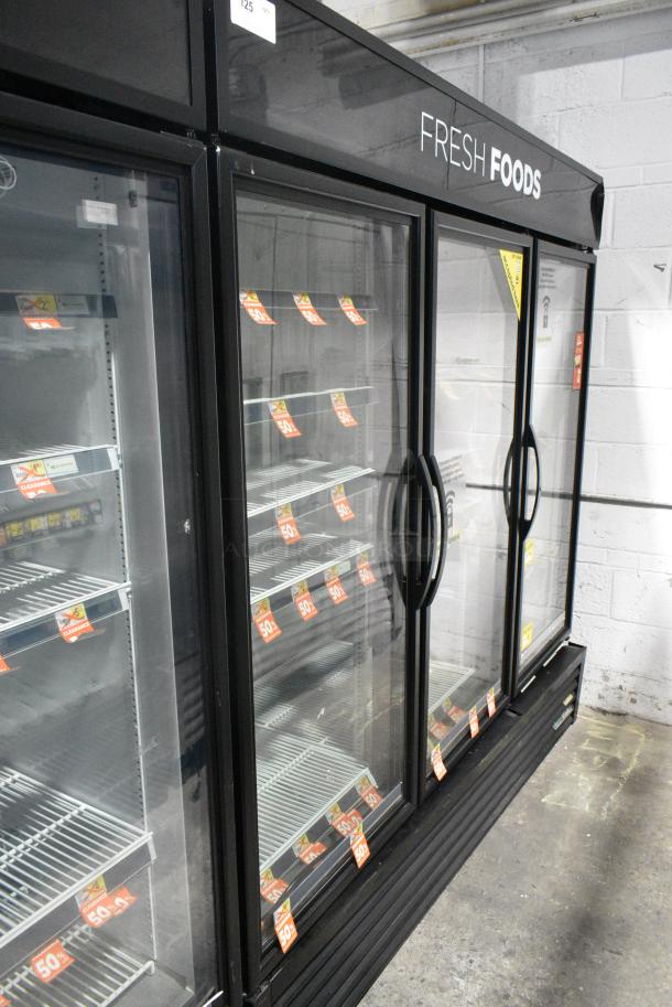 2017 True GDM-72-HC Metal Commercial 3 Door Reach In Cooler Merchandiser w/ Poly Coated Racks. 115 Volts, 1 Phase. Tested and Working! - Image 1 of 8