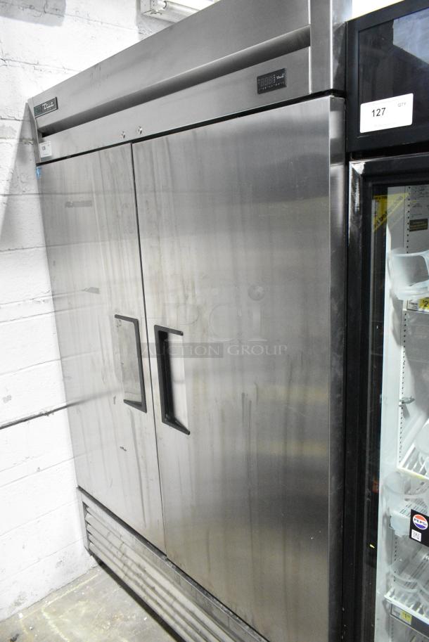 2019 True T-49F-HC Stainless Steel Commercial 2 Door Reach In Freezer w/ Poly Coated Racks on Commercial Casters. 115 Volts, 1 Phase. Tested and Working! - Image 2 of 8