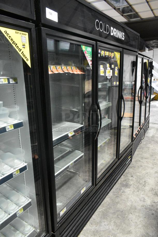 2017 True GDM-72-HC Metal Commercial 3 Door Reach In Cooler Merchandiser w/ Poly Coated Racks. 115 Volts, 1 Phase. Tested and Working! - Image 1 of 7