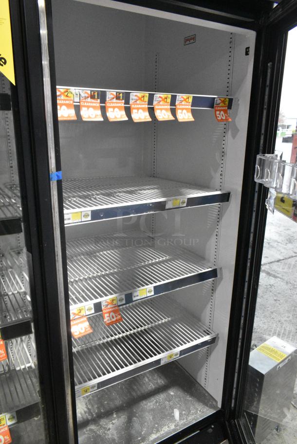 2017 True GDM-72-HC Metal Commercial 3 Door Reach In Cooler Merchandiser w/ Poly Coated Racks. 115 Volts, 1 Phase. Tested and Working! - Image 4 of 8