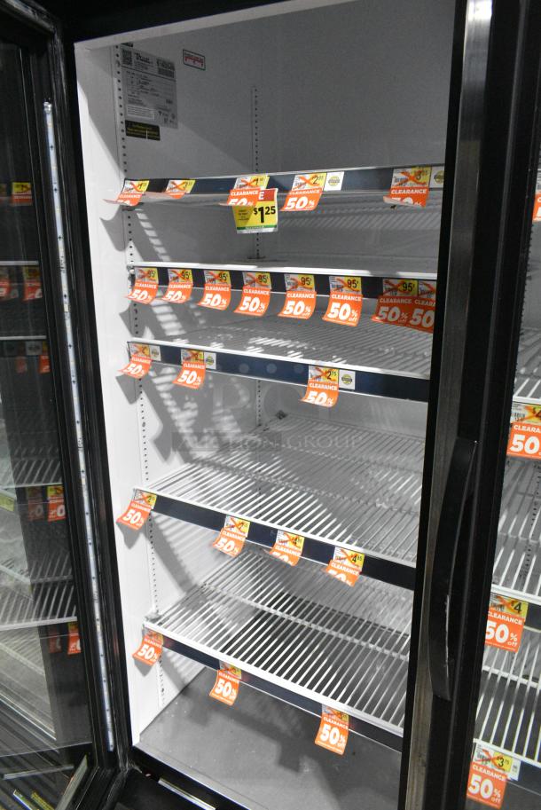 2017 True GDM-72-HC Metal Commercial 3 Door Reach In Cooler Merchandiser w/ Poly Coated Racks. 115 Volts, 1 Phase. Tested and Working! - Image 6 of 8