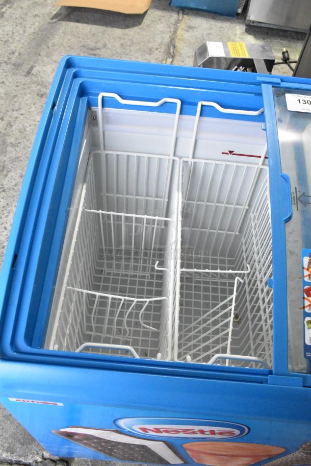 2017 AHT RIO S 100 Metal Commercial Chest Freezer Merchandiser on Commercial Casters. 115 Volts, 1 Phase. Tested and Working! - Image 5 of 9