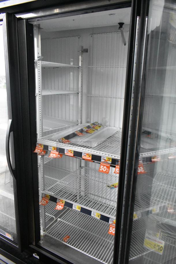 2016 True GDM-72F-HC Metal Commercial 3 Door Reach In Freezer Merchandiser w/ Poly Coated Racks. 115/208-230 Volts, 1 Phase. Tested and Working! - Image 7 of 9