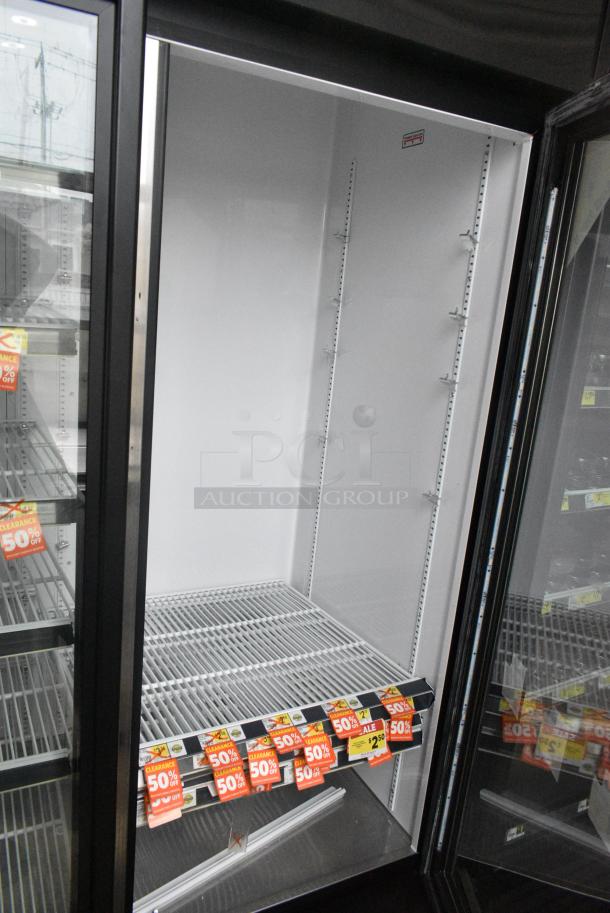 2016 True GDM-72-HC Metal Commercial 3 Door Reach In Cooler Merchandiser w/ Poly Coated Racks. 115 Volts, 1 Phase. Tested and Working! - Image 4 of 7