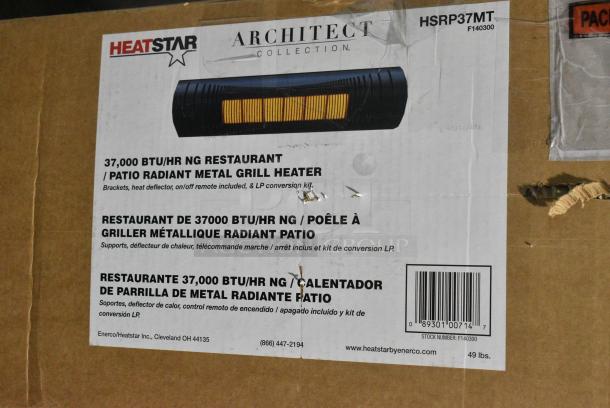 BRAND NEW SCRATCH AND DENT! Heatstar Architect HSRP37MT Patio Heater With Remote Control Metal Grid Cover. 37,000 BTU. - Image 3 of 6