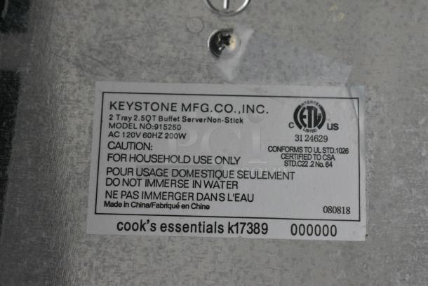 2 Keystone 915250 Metal Countertop Electric Griddle. 120 Volts, 1 Phase. 2 Times Your Bid! Tested and Working! - Image 7 of 7