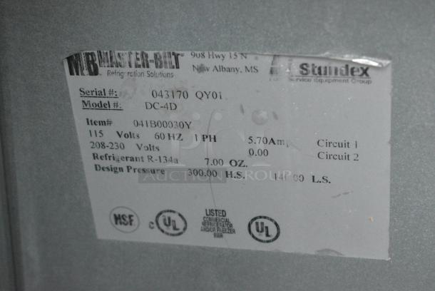 Master-Bilt DC-4D Stainless Steel Commercial Chest Freezer on Commercial Casters. 115/208-230 Volts, 1 Phase. Tested and Working! - Image 8 of 8