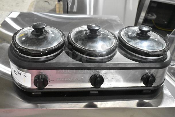Farberware BS-318US Countertop 3 Well Slow Cooker. 120 Volts, 1 Phase. - Image 1 of 8