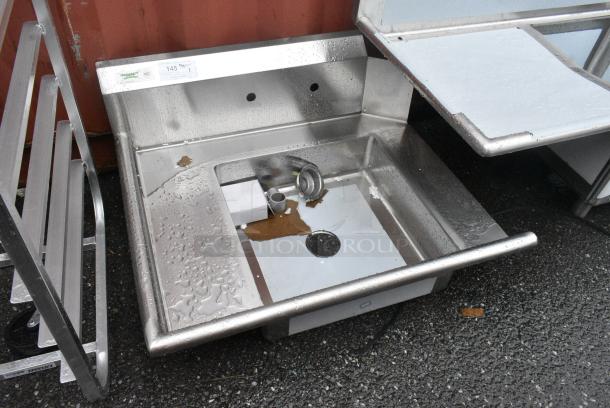 BRAND NEW SCRATCH AND DENT! Regency 600DDT36L 16 Gauge 3' Soiled / Dirty Dish Table - Left Drainboard. No Legs. - Image 1 of 4
