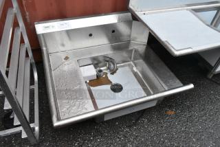BRAND NEW SCRATCH AND DENT! Regency 600DDT36L 16 Gauge 3' Soiled / Dirty Dish Table - Left Drainboard. No Legs.
