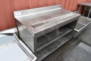 Stainless Steel Soda Station w/ 2 Under Shelves and Back Splash.